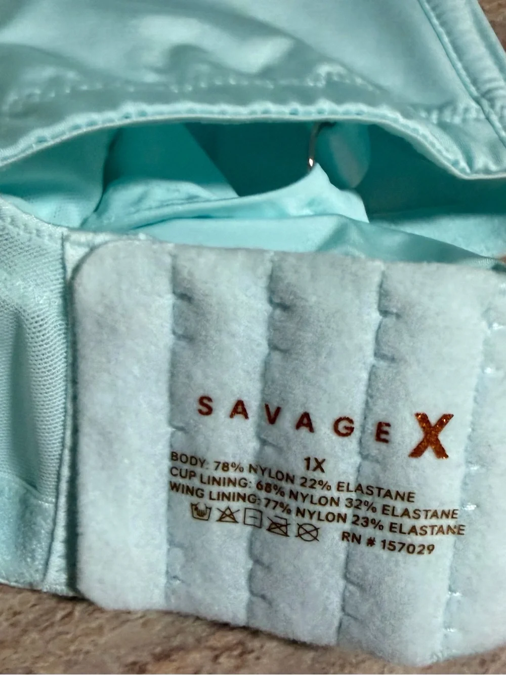 NWOT Savage X Fenty by Rihanna Light Aqua Wireless Bralette - Size 1X (16-18)